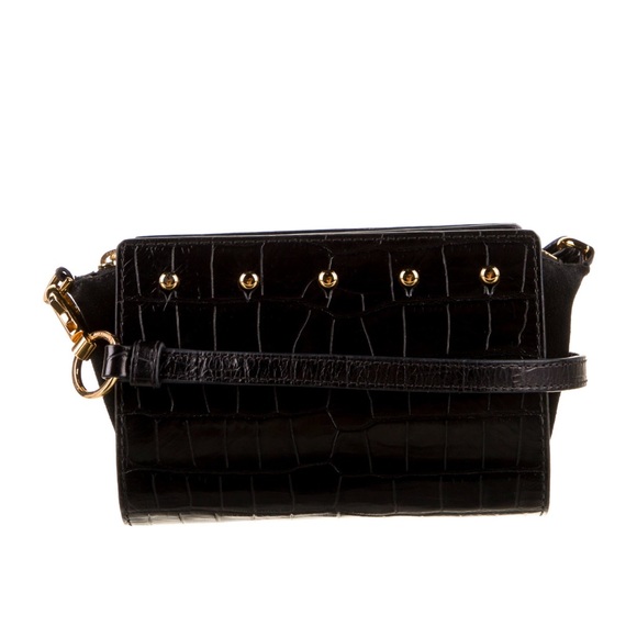 Alexander Wang Black Croc-Embossed Leather Bag
